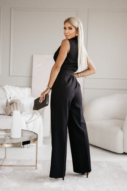 Stijlvolle Mouwloze Jumpsuit voor Dames | Elegante Pasvorm Met Tailleband