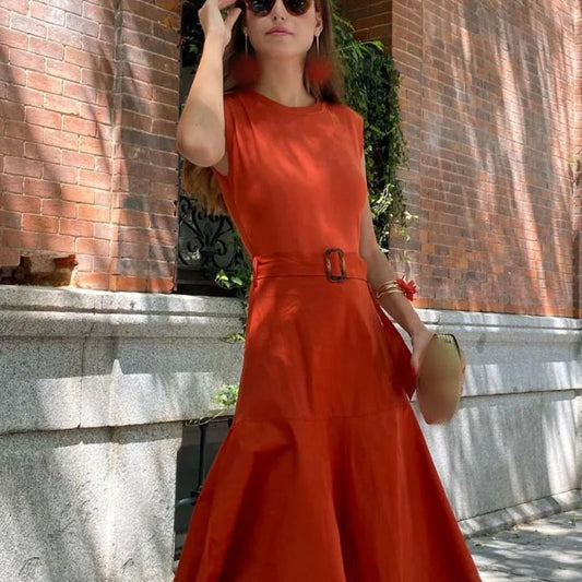 DITTA | Casual Zomerse Jurk Voor Dames Met Riem - Luchtig, Stijlvol & Comfortabel