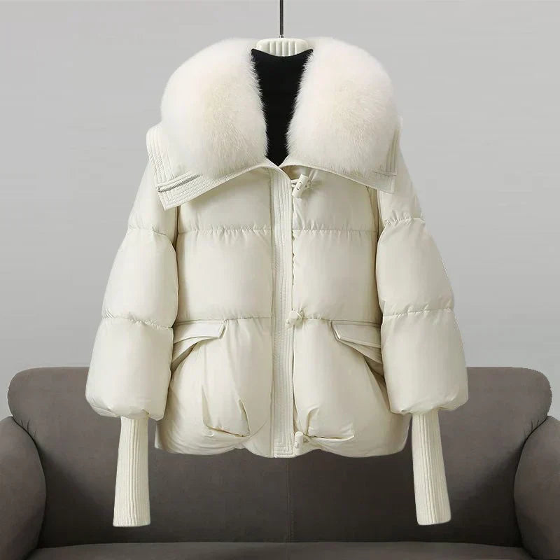 Luxe Dames Winterjas Met Brede Bontkraag | Warmte, Klasse & Comfort In Eén