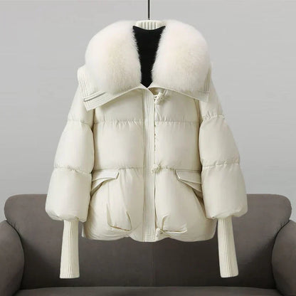 Luxe Dames Winterjas Met Brede Bontkraag | Warmte, Klasse & Comfort In Eén