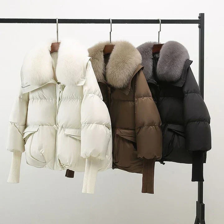 Luxe Dames Winterjas Met Brede Bontkraag | Warmte, Klasse & Comfort In Eén