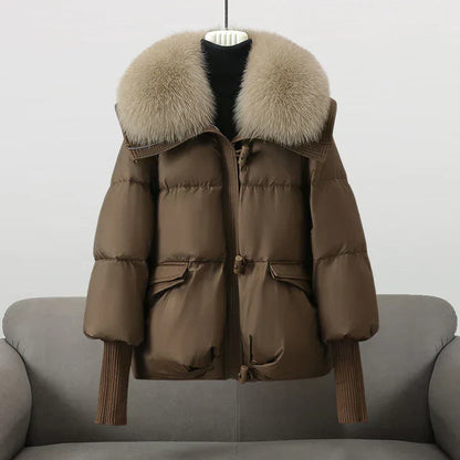 Luxe Dames Winterjas Met Brede Bontkraag | Warmte, Klasse & Comfort In Eén