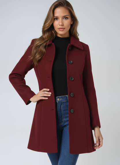 Elegante dames trenchcoat met knoopsluiting | Tijdloze klasse voor het koude seizoen