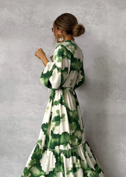 TAMAR | Groene Zomerse Maxi Jurk Voor Dames - Stijlvol, Comfortabel & Uniek
