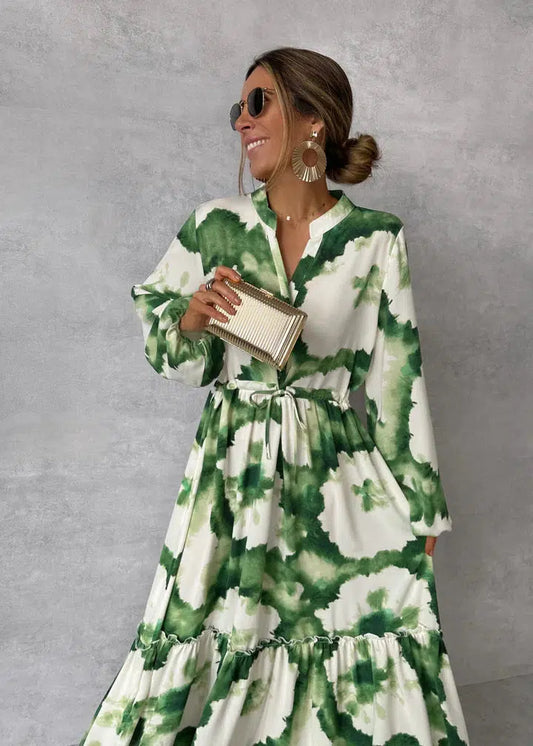 TAMAR | Groene Zomerse Maxi Jurk Voor Dames - Stijlvol, Comfortabel & Uniek