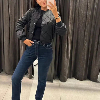 CHANEL | Casual Bomberjack Met Ruit Patroon Voor Dames - Stijlvol & Modieus