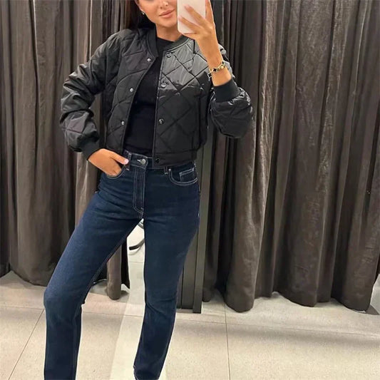 CHANEL | Casual Bomberjack Met Ruit Patroon Voor Dames - Stijlvol & Modieus