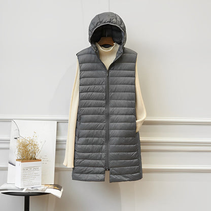 LUANA | Mouwloze Lange Bodywarmer Voor Dames – Warm, Licht & Ideaal Voor Herfst- en Winterlagen