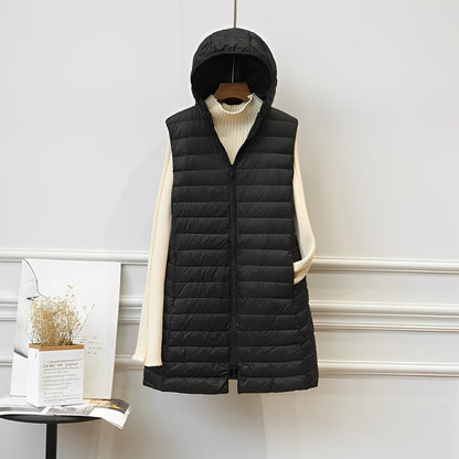 LUANA | Mouwloze Lange Bodywarmer Voor Dames – Warm, Licht & Ideaal Voor Herfst- en Winterlagen