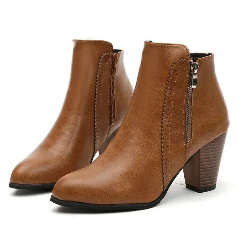 SUZETTE | Dames Enkellaarsjes Met Hak – Elegant, Comfortabel, Veelzijdig