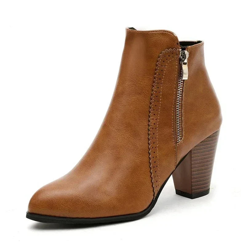SUZETTE | Dames Enkellaarsjes Met Hak – Elegant, Comfortabel, Veelzijdig
