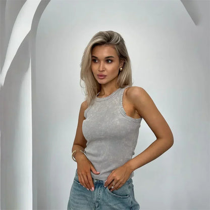 RIANE | Casual Ribbel Tanktop Voor Dames – Mouwloze Must-have voor Elke Dag