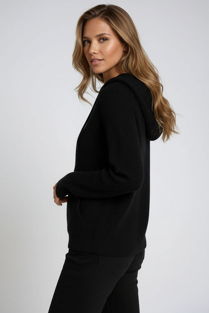 Warme Dames Hoodie – Wol & Gebreid Comfort Voor Koude Dagen