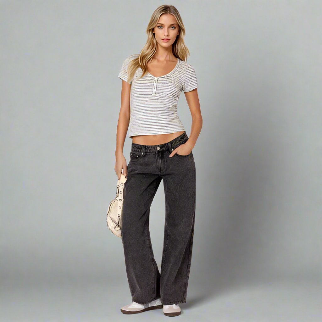 ROXY | Low-Rise Dames Jeans in Y2K Stijl – Comfortabel, Trendy & Flatterend!