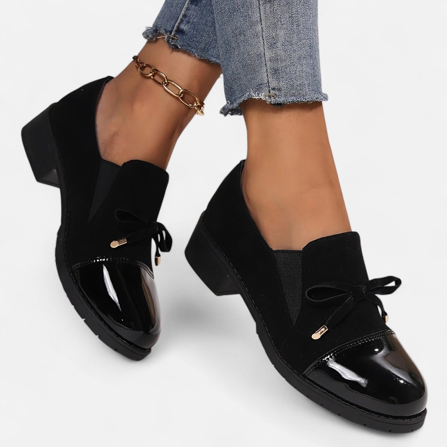 Retro Strik Loafers | Stijlvolle Instappers Met Chunky Hak