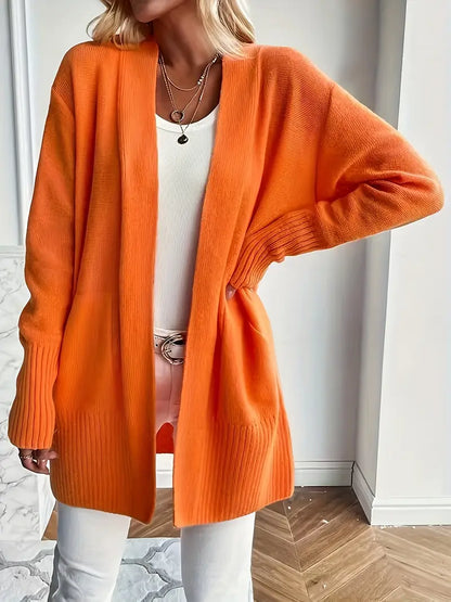 NAOMI | Lange Damesvest Met Brede Ribboorden – Warm, Stijlvol & Ideaal Voor Koude Dagen