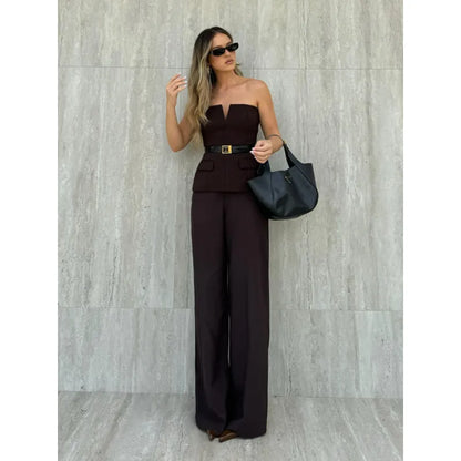 MILA | Luxe Strapless Dames Top Met V-Hals En Antislip Detail – Elegant, Comfortabel & Blijft Perfect Zitten