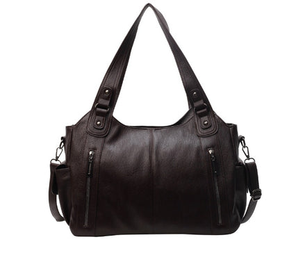 VIVIAN | Stoere Leren Dames Tas Met Uniek Design & Ritsen – Strak, Modieus & Handig
