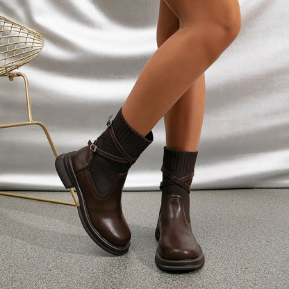 ROMY | Enkellaarsje Voor Dames Met Decoratieve Riemen – Tijdloos, Elegant & Comfortabel Voor Elke Dag