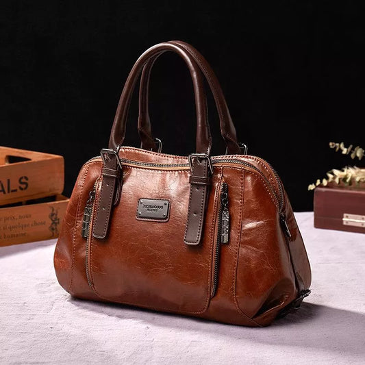 Luxe Leren Handtas | Tijdloze Elegantie & Duurzame Kwaliteit