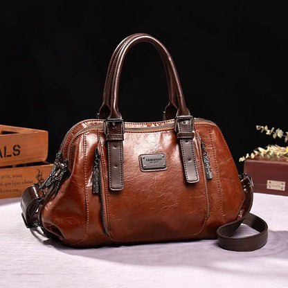Luxe Leren Handtas | Tijdloze Elegantie & Duurzame Kwaliteit