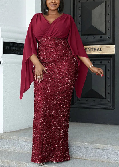 Glitter maxi-jurk | Plus-size elegantie met sprankelende allure