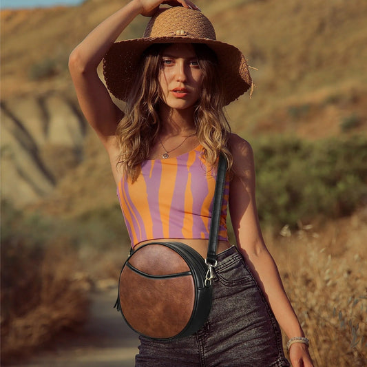 FABIENNE | Ronde Schoudertas Voor Dames Met Retro Style - Tijdloos, Stijlvol & Compact
