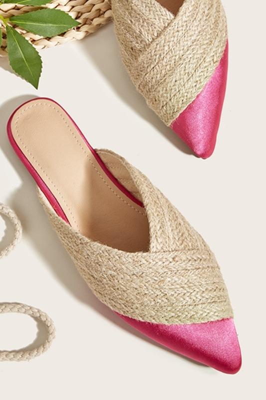 APPHIA | Dames Satijnen Gevlochten Slippers in Rietlook - Zomers, Comfortabel & Elegant