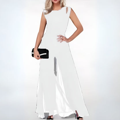 Elegante Dames Jumpsuit Met Luchtige Overlaag | Chic, Comfortabel En Perfect Voor Elke Gelegenheid