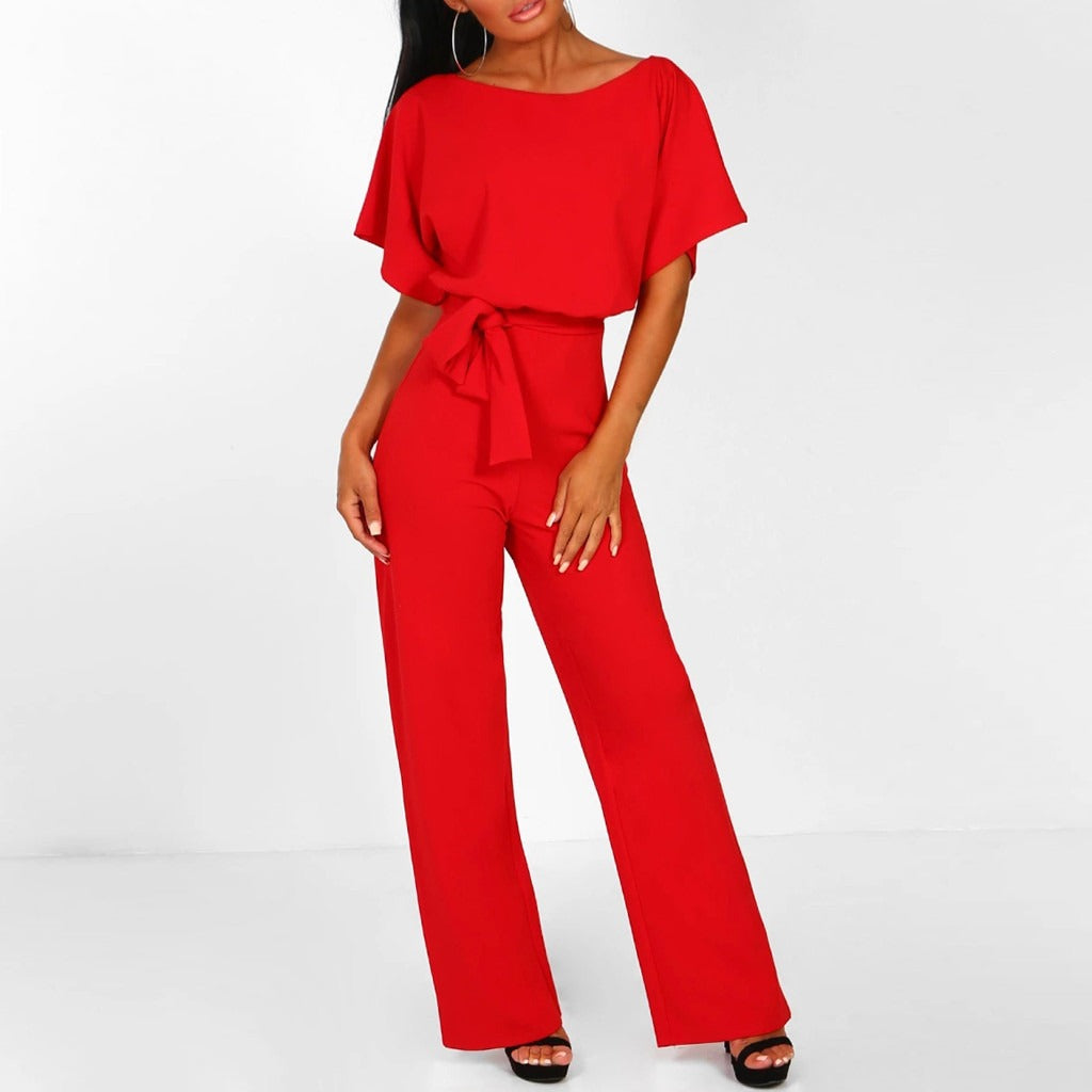 ELLEN | Stijlvolle Jumpsuit Met Strik Design - Flatterend, Chique & Luchtig