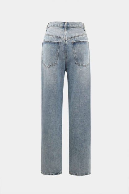 AYLA | Asymmetrische Taille Dames Denim Jeans – Uniek, Comfortabel en Eigentijds