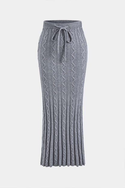FIORA | Lange Gebreide Rok Voor Dames  – Warm, Flatterend & Perfect Voor Cozy Looks Met Stijl