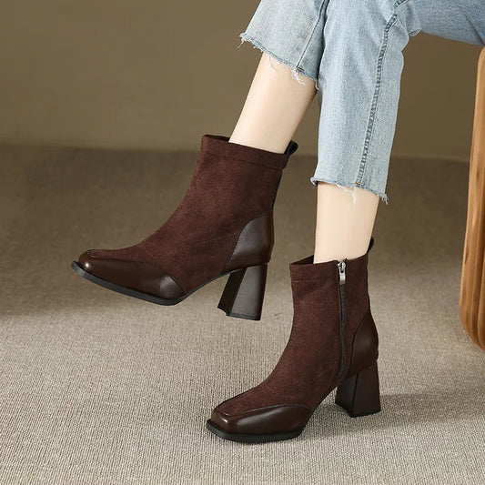 Dames Enkellaarsjes Met Blokhak | Chic En Comfortabel Voor Herfst & Winter