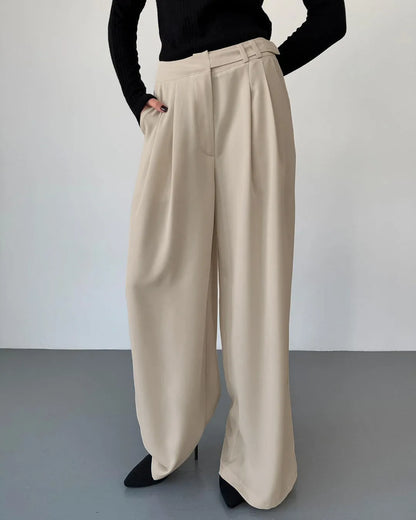 MATHILDE | Elegant Wijde Pantalon Voor Dames Met Uniek Taille-Detail – Comfort & Klasse Gecombineerd!