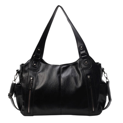 VIVIAN | Stoere Leren Dames Tas Met Uniek Design & Ritsen – Strak, Modieus & Handig
