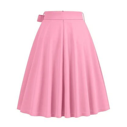 LOU | Elegante Dames A-lijn Midirok met Zijstrik – Hoog Getailleerd & Flatterend Silhouet