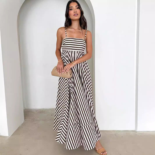 CHANTAL | Zomerse Maxi Jurk Voor Dames Met Grafische Print - Ibiza Style & Comfortabel
