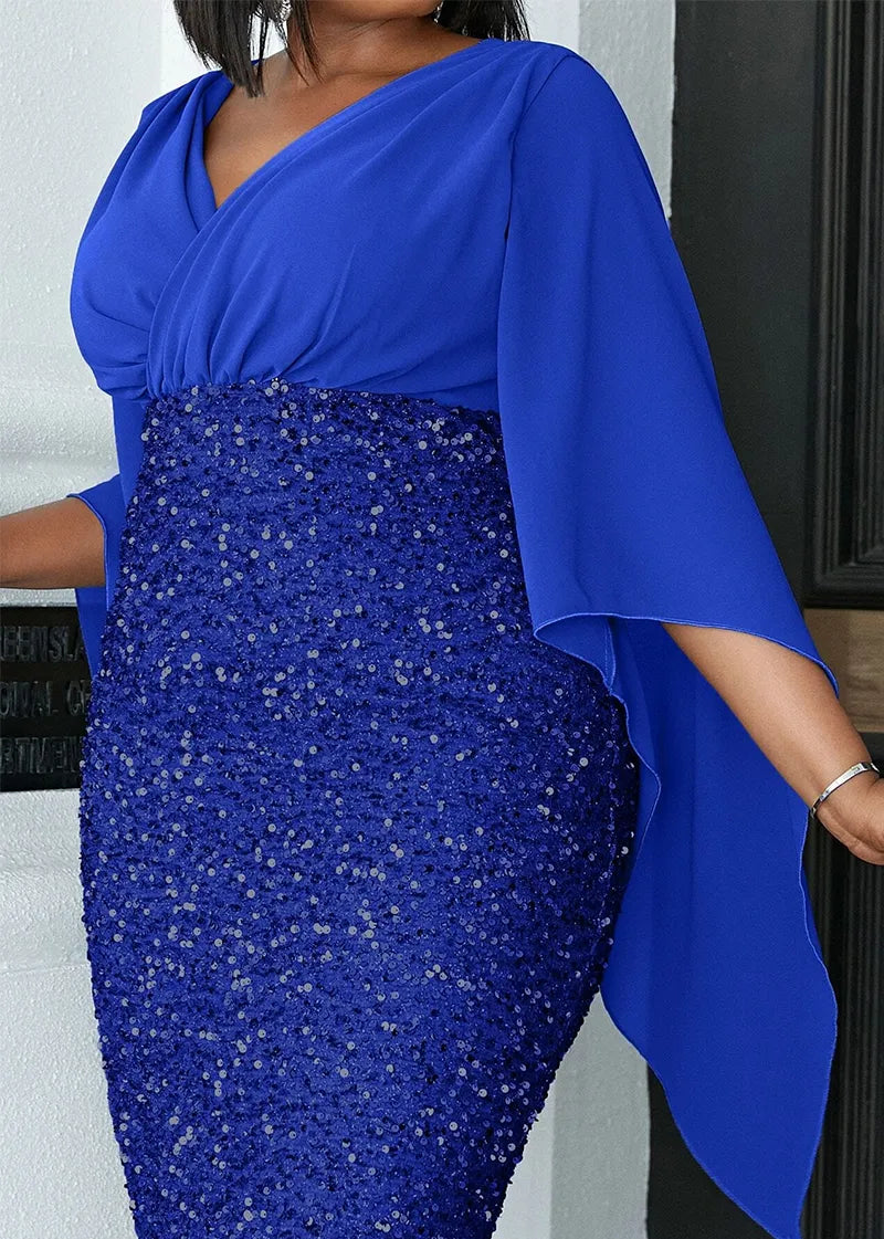 Glitter maxi-jurk | Plus-size elegantie met sprankelende allure