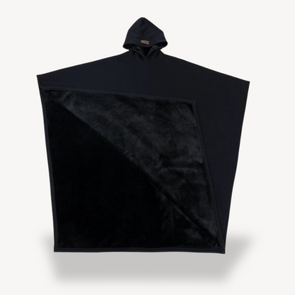 Gevoerde warme hooded poncho | ultiem comfort voor thuis in herfst en winter
