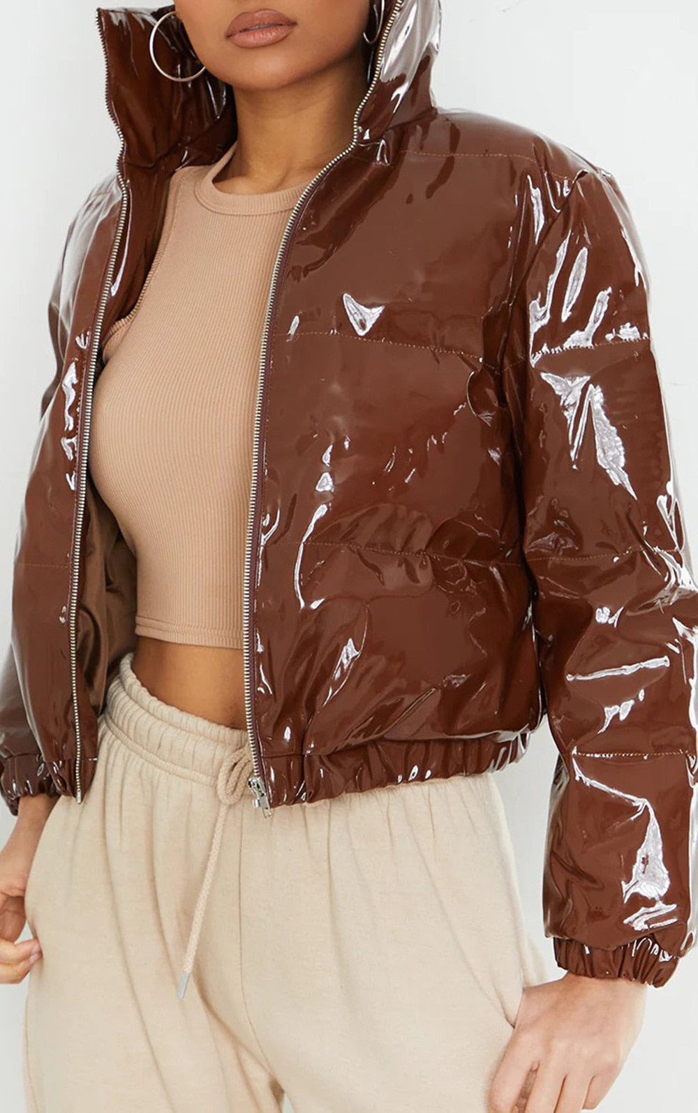 Glazende Puffer Winterjas Voor Dames | De ultieme statementjas voor koude dagen