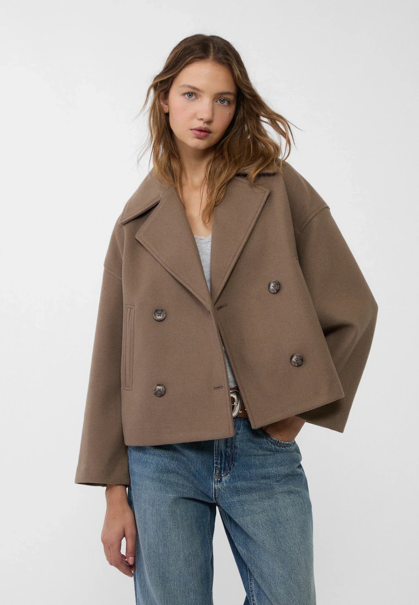 KAELA | Cropped Blazerjas Ames met Klassieke Revers