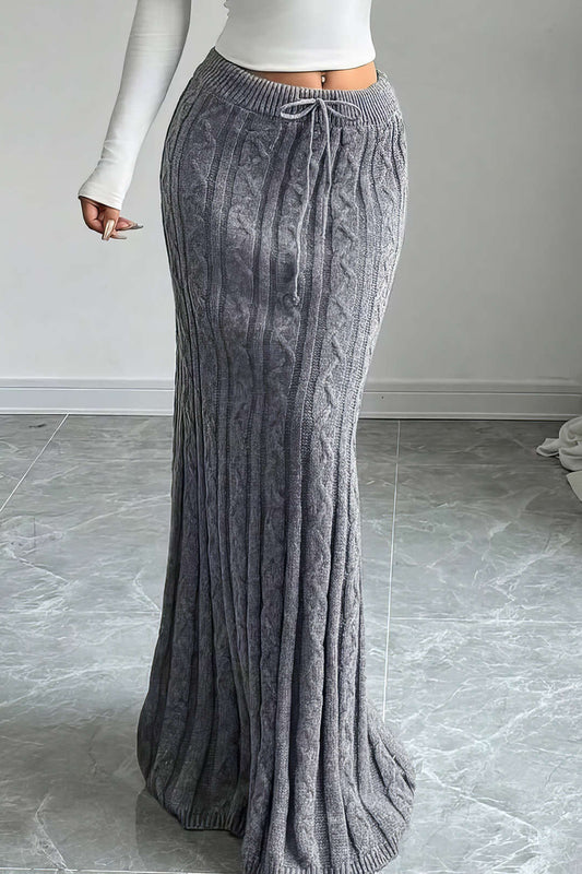 FIORA | Lange Gebreide Rok Voor Dames  – Warm, Flatterend & Perfect Voor Cozy Looks Met Stijl