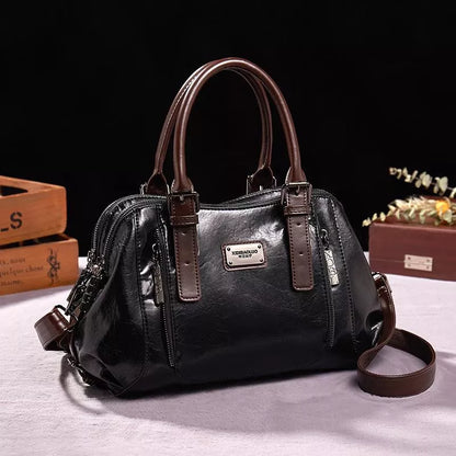 Luxe Leren Handtas | Tijdloze Elegantie & Duurzame Kwaliteit