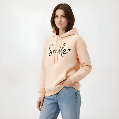 Dames Hoodie Met 'SMILE' Opdruk – Comfort, Positiviteit & Casual Stijl