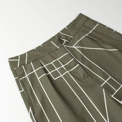 LINA | Losvallende Dames Broek Met Grafisch Design – Luchtig, Stijlvol & Perfect Voor Zomerlooks
