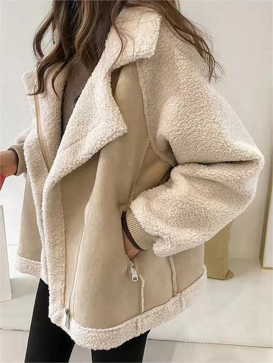 Oversized Vegan Bont Suède Jas | Luxe Warmte Met Een Vintage Touch