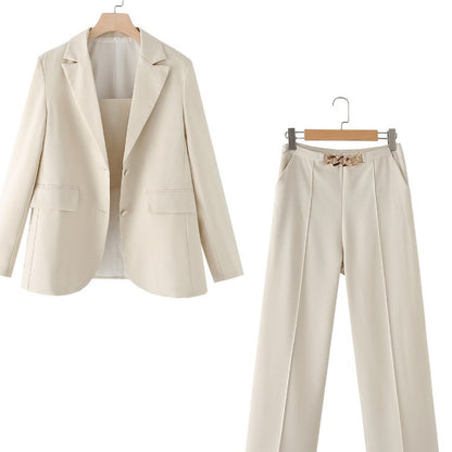 NAYA | Luxe 3-Delige Dames Zomerset met Kettingbandjes & Blazer