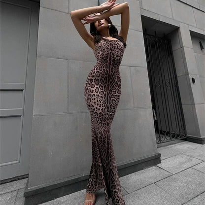 SILVANA | Elegante Luipaard Print Jurk Voor Dames - Getailleerd, Zelfverzekerd & Comfortabel