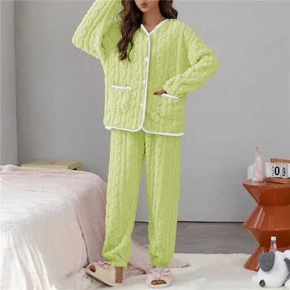 Dames Pyjama-Set | Klassiek, Stijlvol, Warm En Tijdloos Voor De Winter