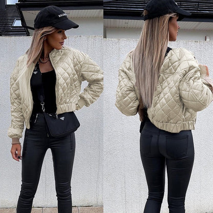 Dames Bomber Jack Met Patroon – Herfststijl Met Comfort En Warmte